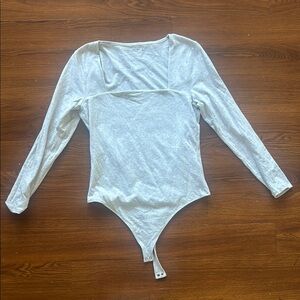 Abercrombie Soft A&F Collection Heather Gray Bodysuit